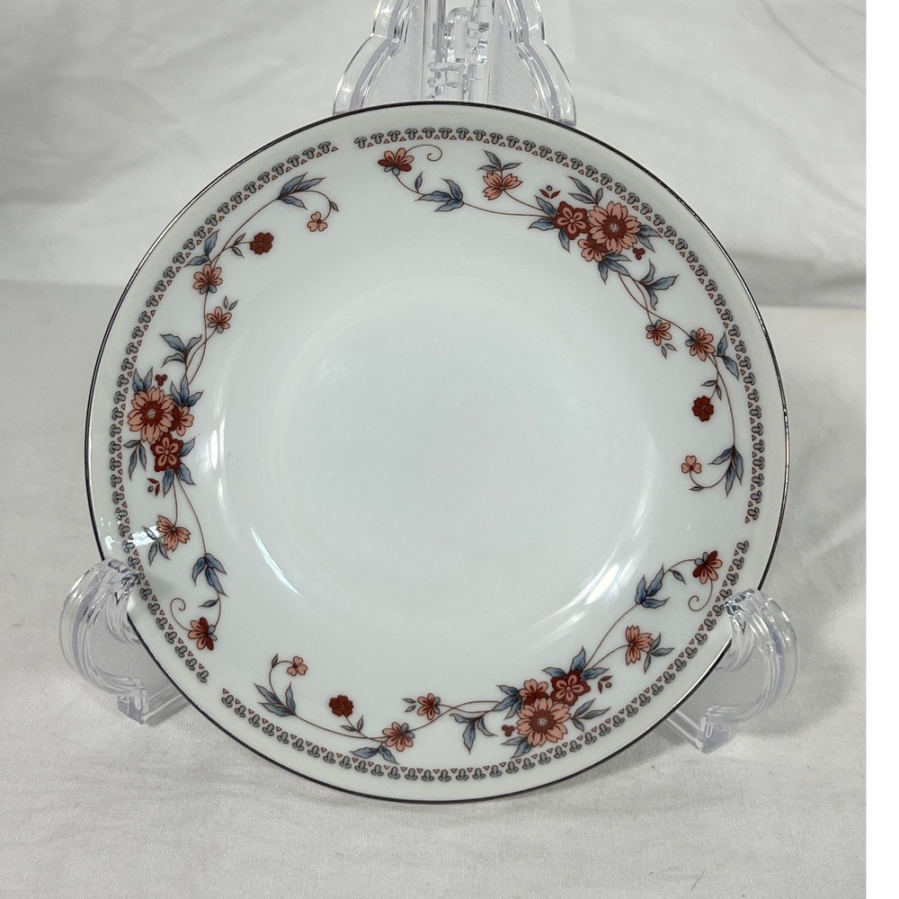 Sheffield Anniversary Porcelain Fine‎ China Fruit Dessert Sauce Bowl Floral 5.5"